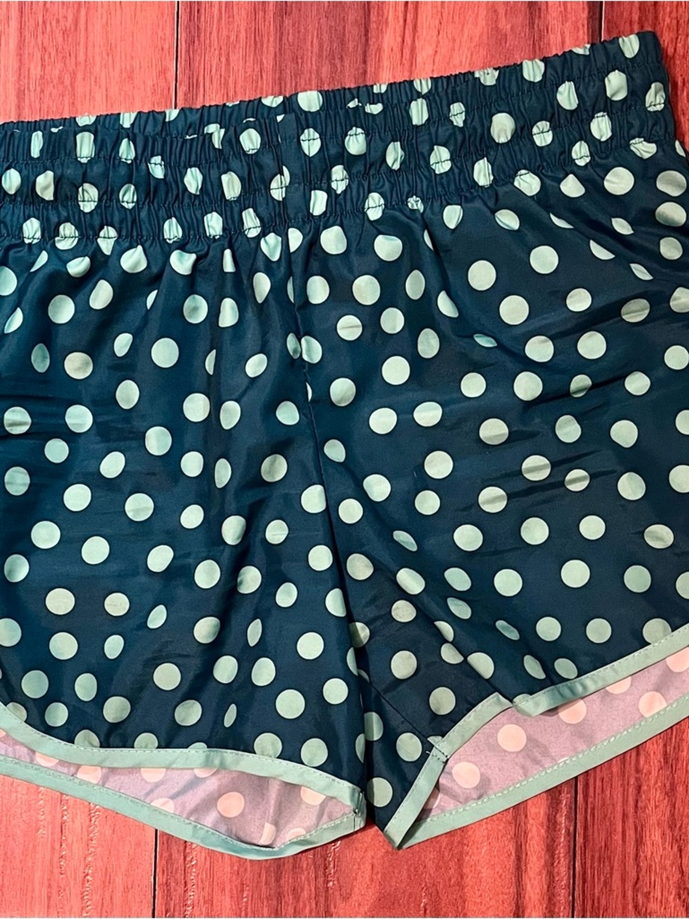 Danskin Navy Polka Dot Athletic Shorts with Mint Trim 3/$21 or 4/$28